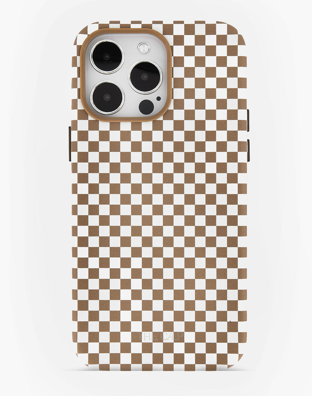 Tan Checkered Phone Case - MagSafe