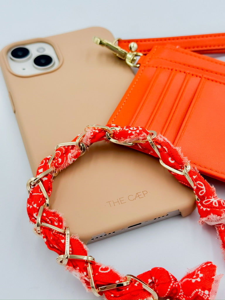 Orange Indie Phone Chain