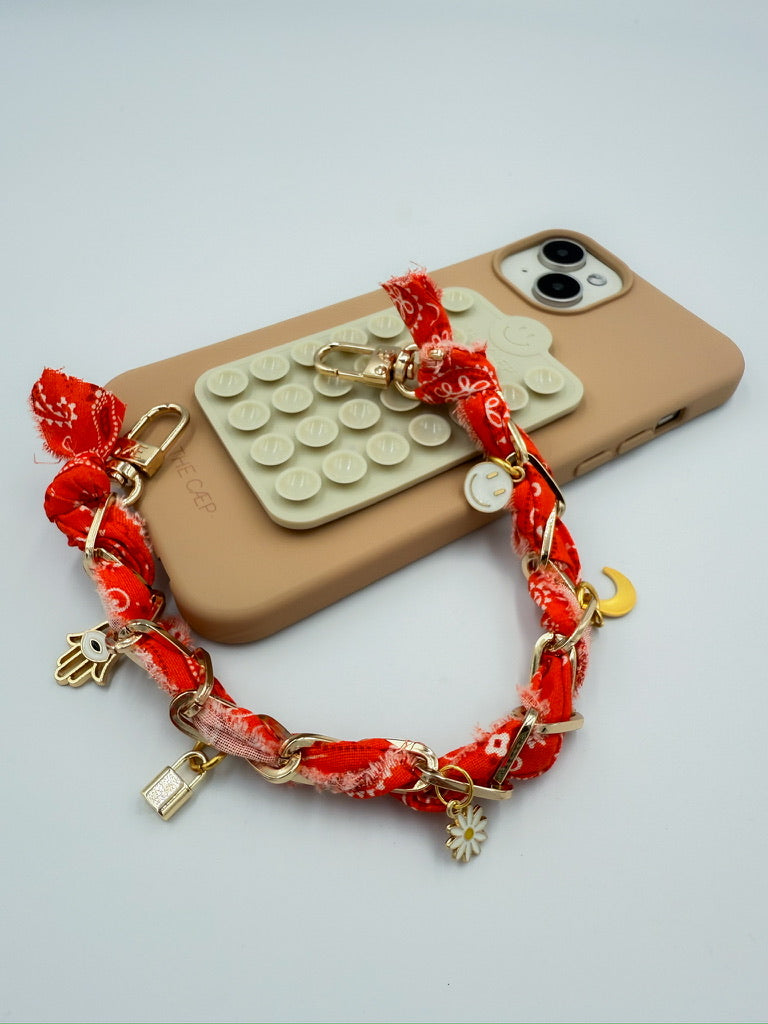 Orange Indie Phone Chain