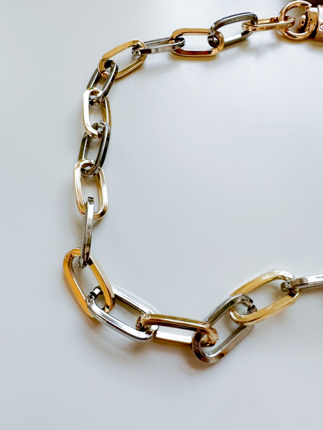Gold/Silver Paperclip Phone Chain