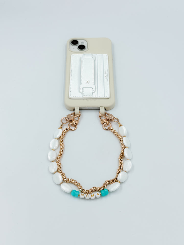 White Hoop Phone Wallet - MagSafe (RFID)