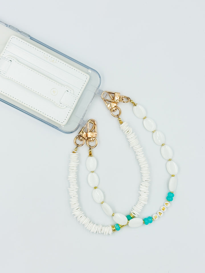 White Hoop Phone Wallet - MagSafe (RFID)