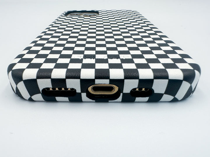 Black Checkered Phone Case - MagSafe