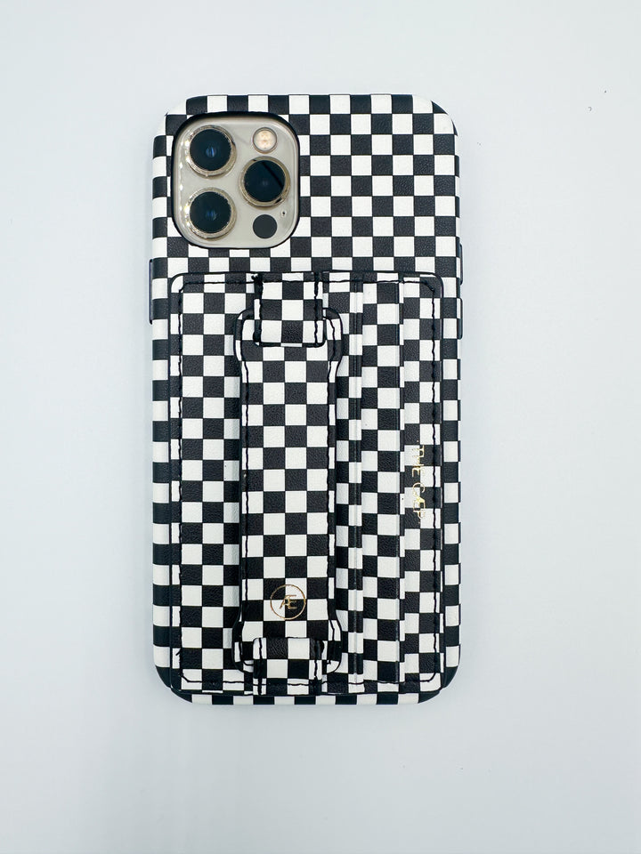 Black Checkered Phone Case - MagSafe