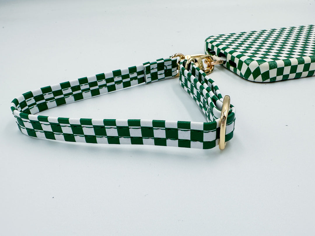 Green Checkered Classic Case + Strap Set - MagSafe