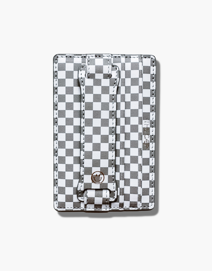 Gray Checkered Wallet