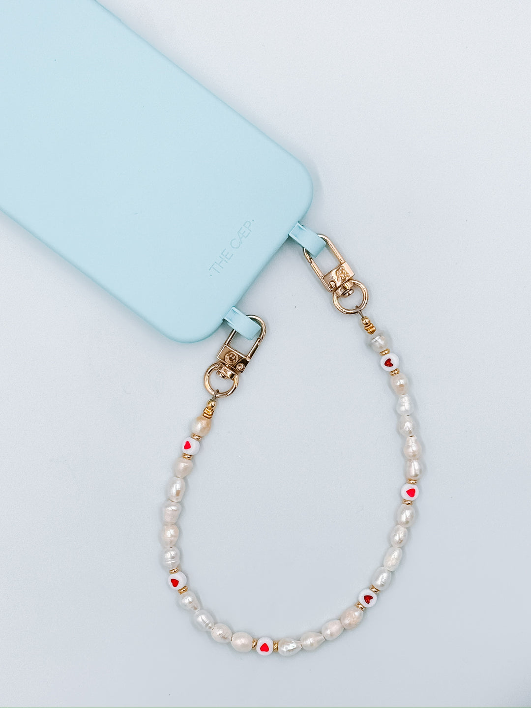 Pearl Heart Wristlet