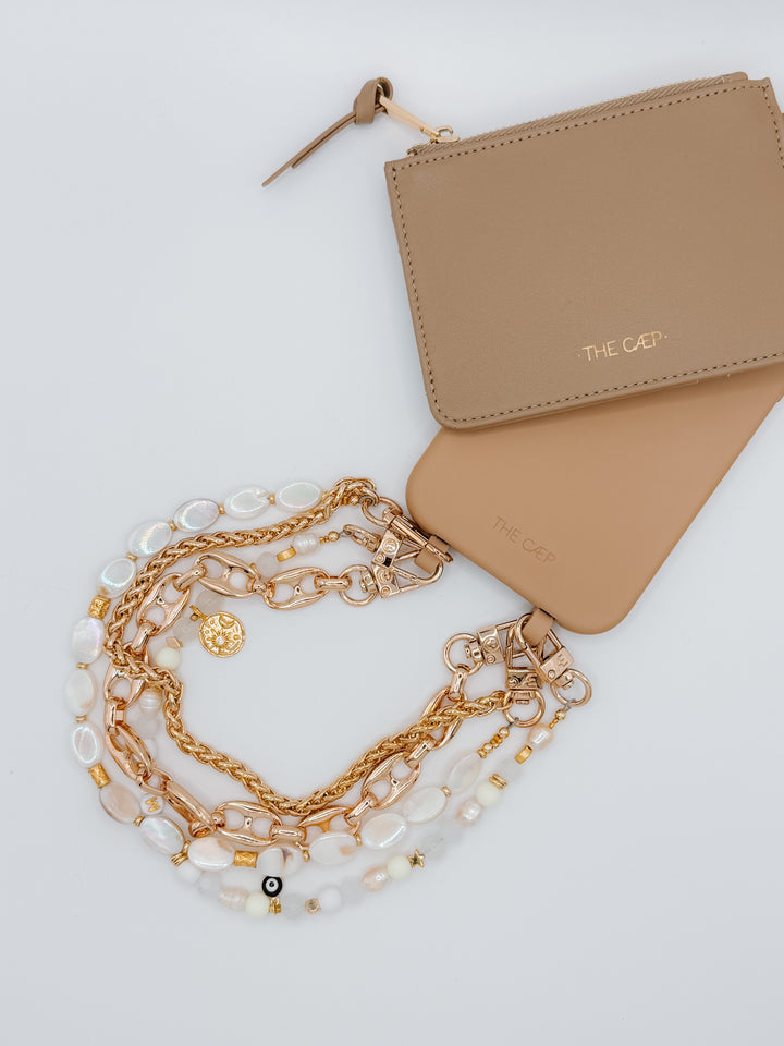 Tan Snap/Wrist Wallet