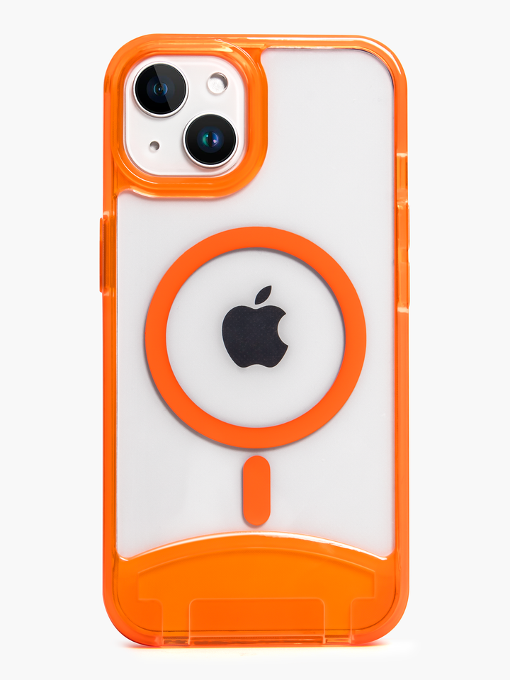 Clear Neon Orange iPhone Case - MagSafe