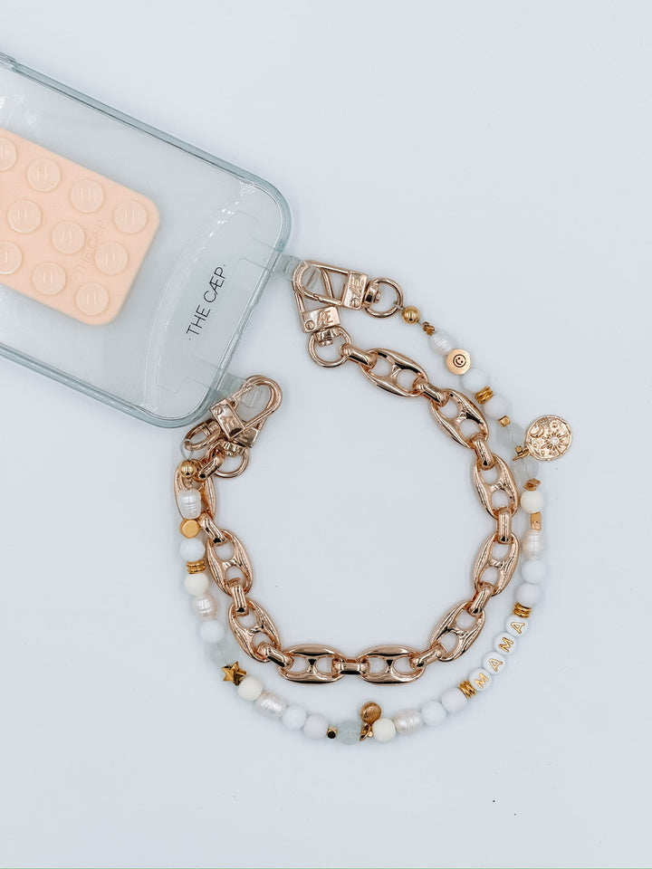 Clear + Mama Pearly Wristlet
