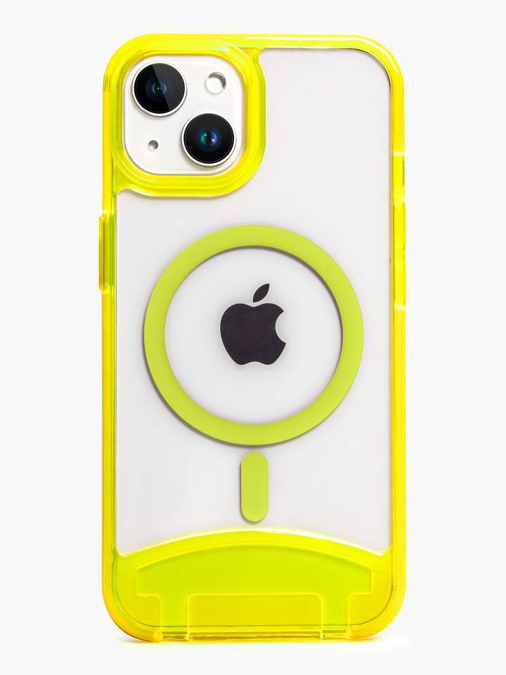 Clear Neon Yellow iPhone Case - MagSafe