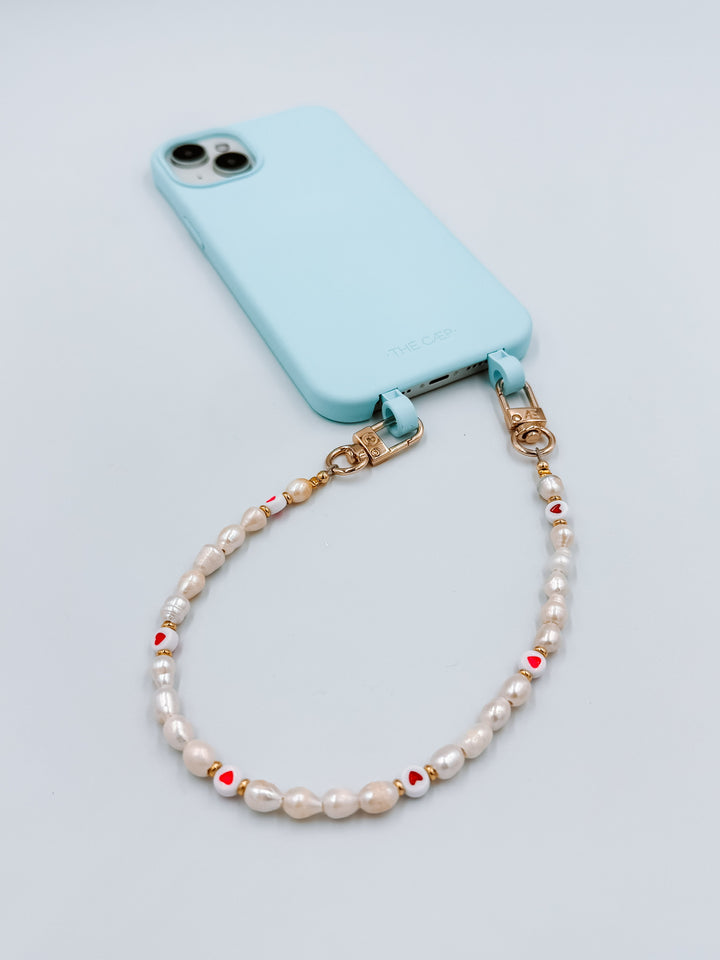 Pearl Heart Wristlet