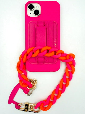 Hot Pink Hoop Wallet - MagSafe (RFID)