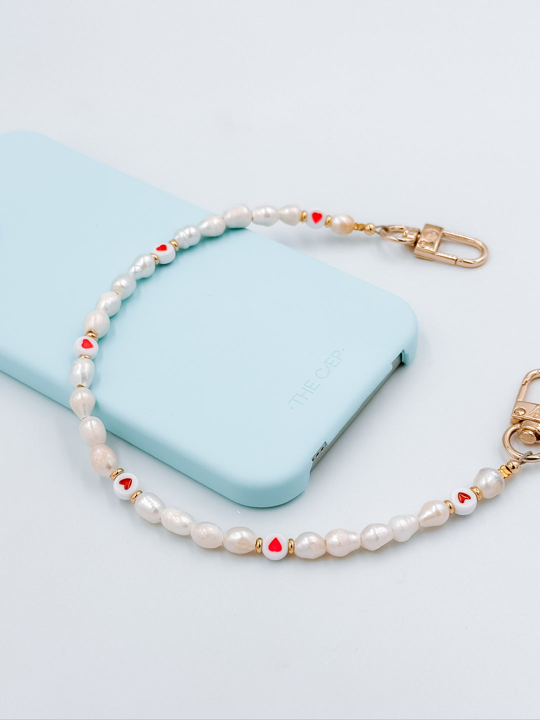 Pearl Heart Wristlet