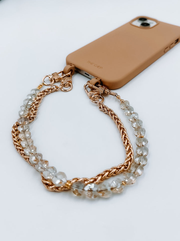 Champagne Heart Phone Wristlet