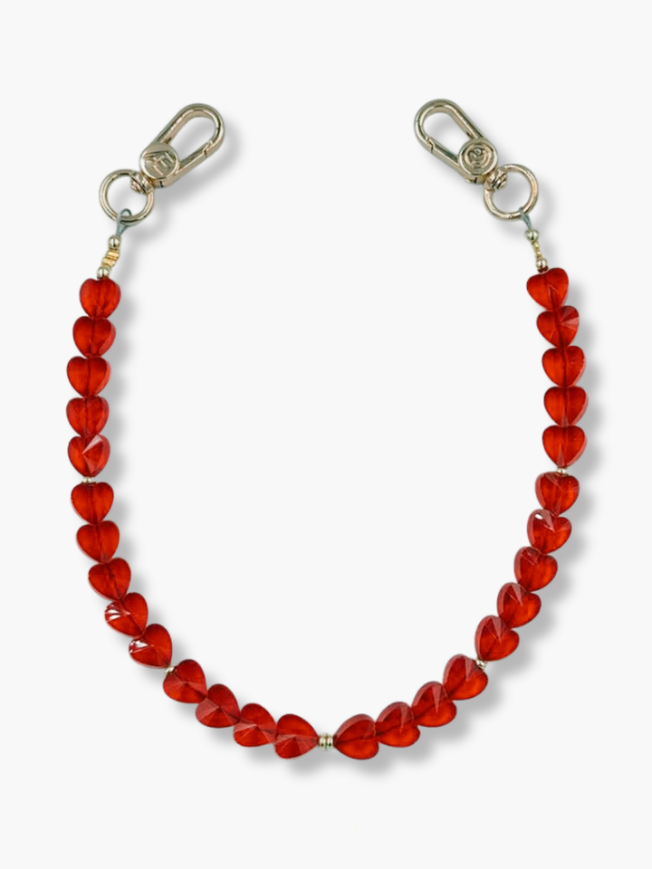 Red Heart Phone Wristlet