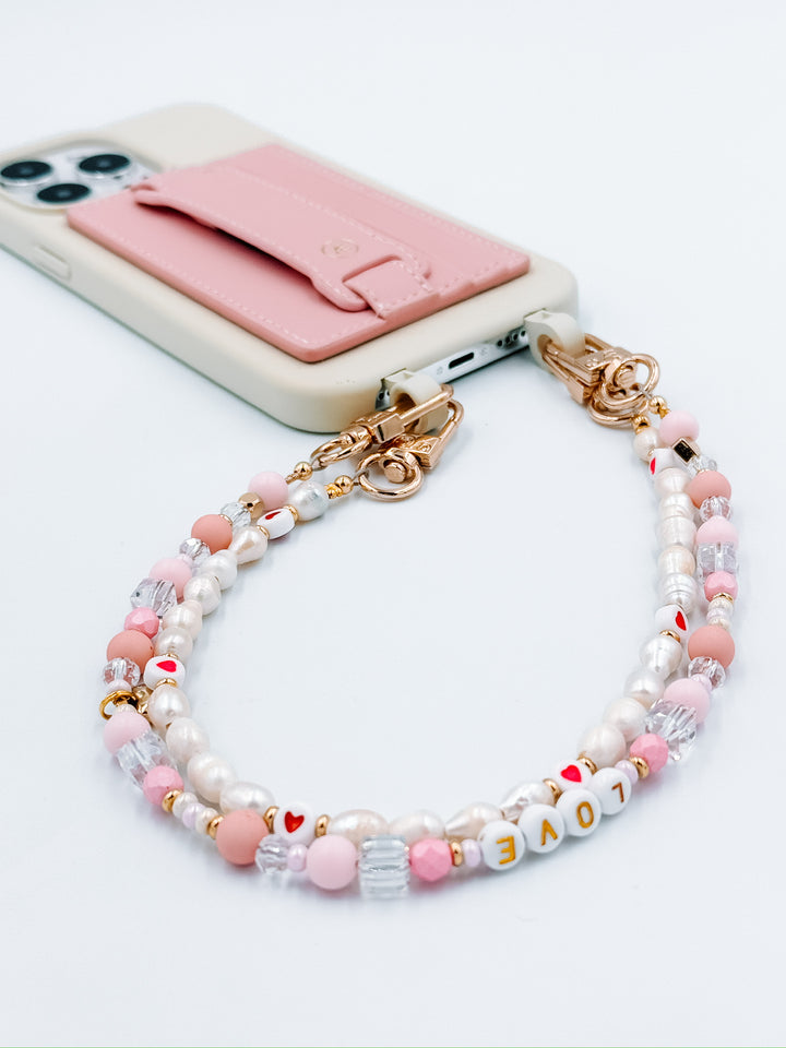 Pearl Heart Wristlet