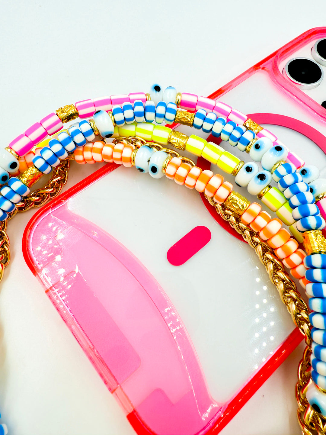 Clear Neon Pink iPhone Case - MagSafe