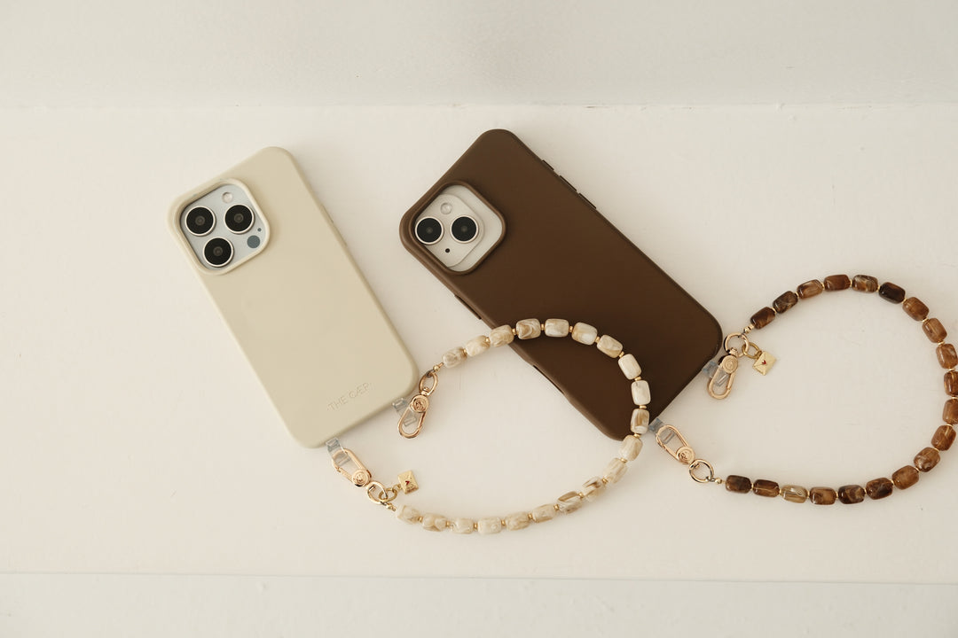 Latte + Brune Wristlet Set