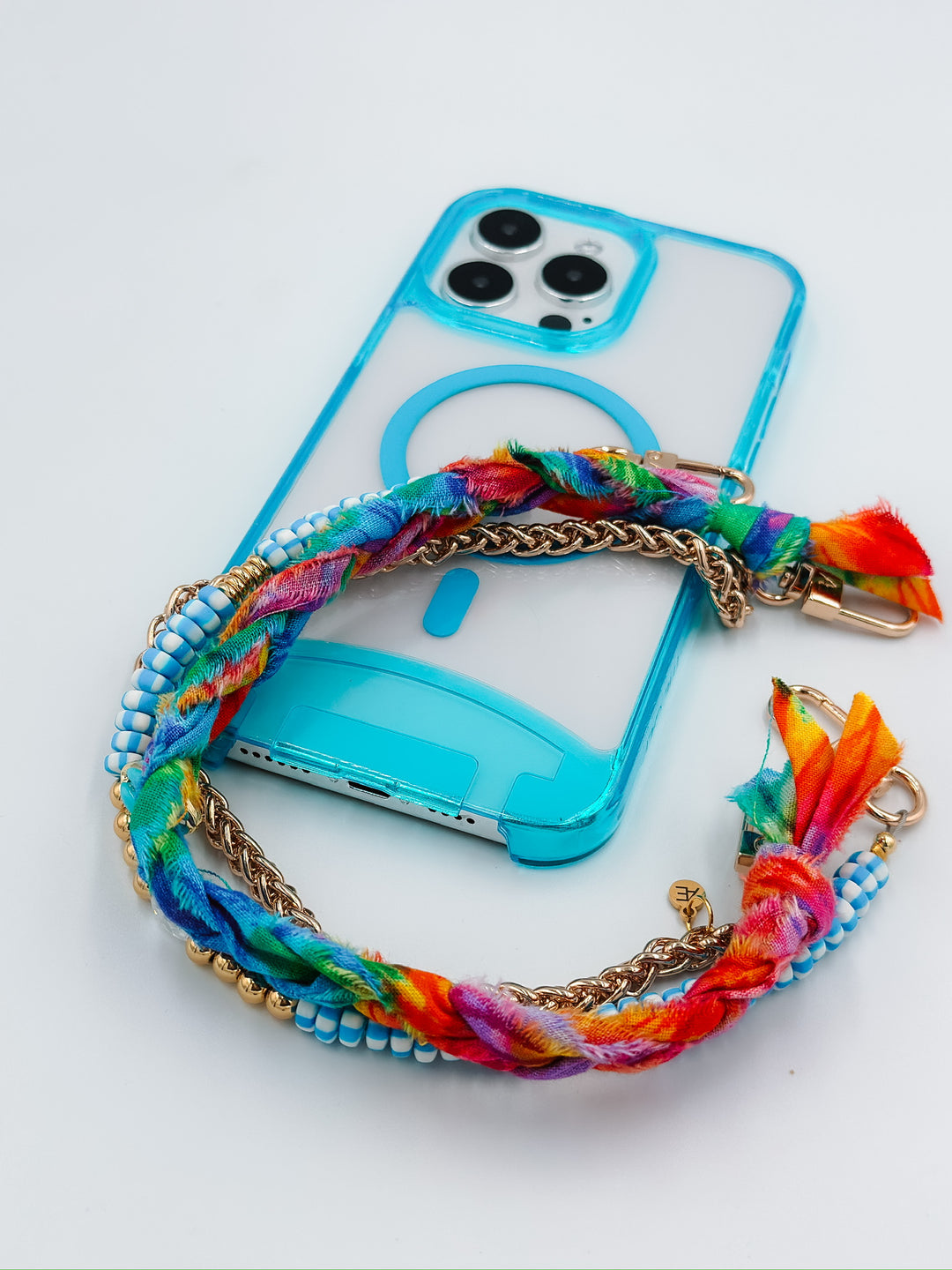 Clear Neon Blue iPhone Case - MagSafe