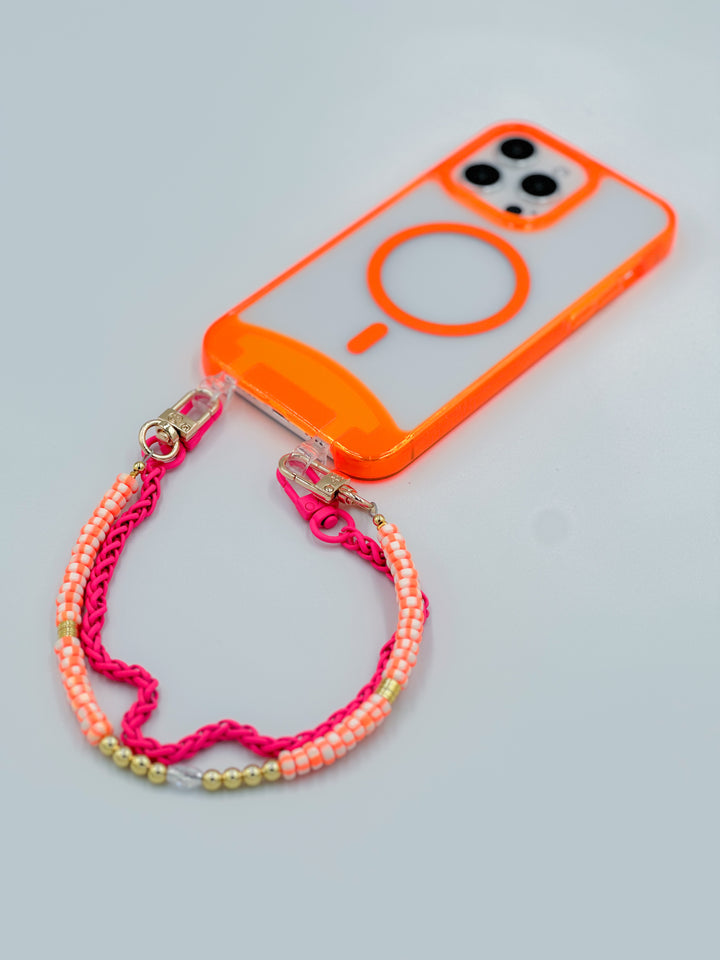 Clear Neon Orange iPhone Case - MagSafe