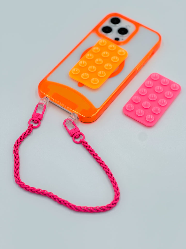 Clear Neon Orange iPhone Case - MagSafe