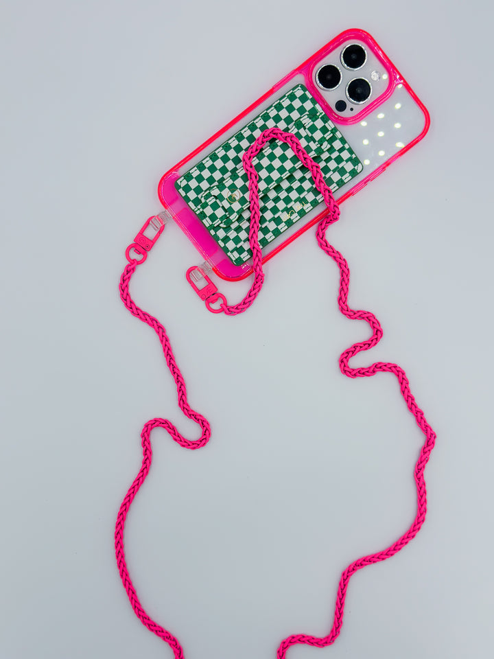 Clear Neon Pink iPhone Case - MagSafe