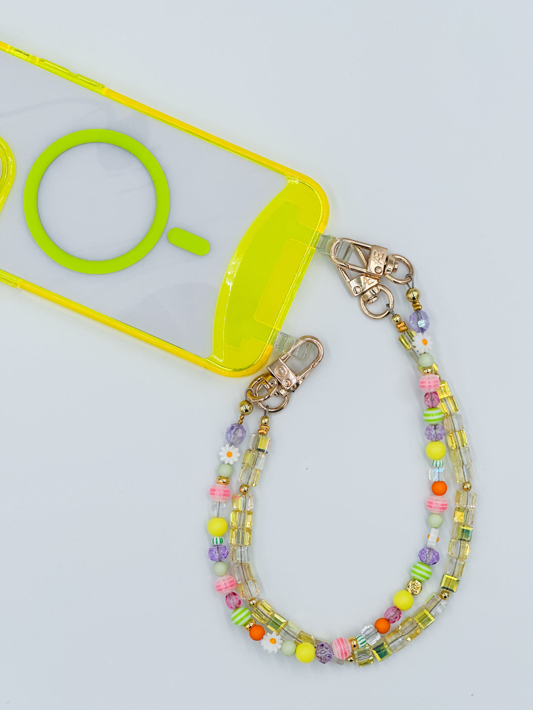 Clear Neon Yellow iPhone Case - MagSafe