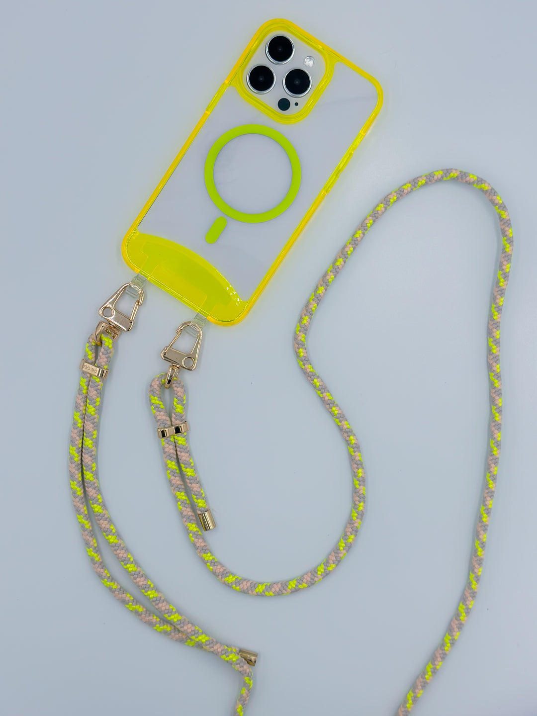 Clear Neon Yellow iPhone Case - MagSafe