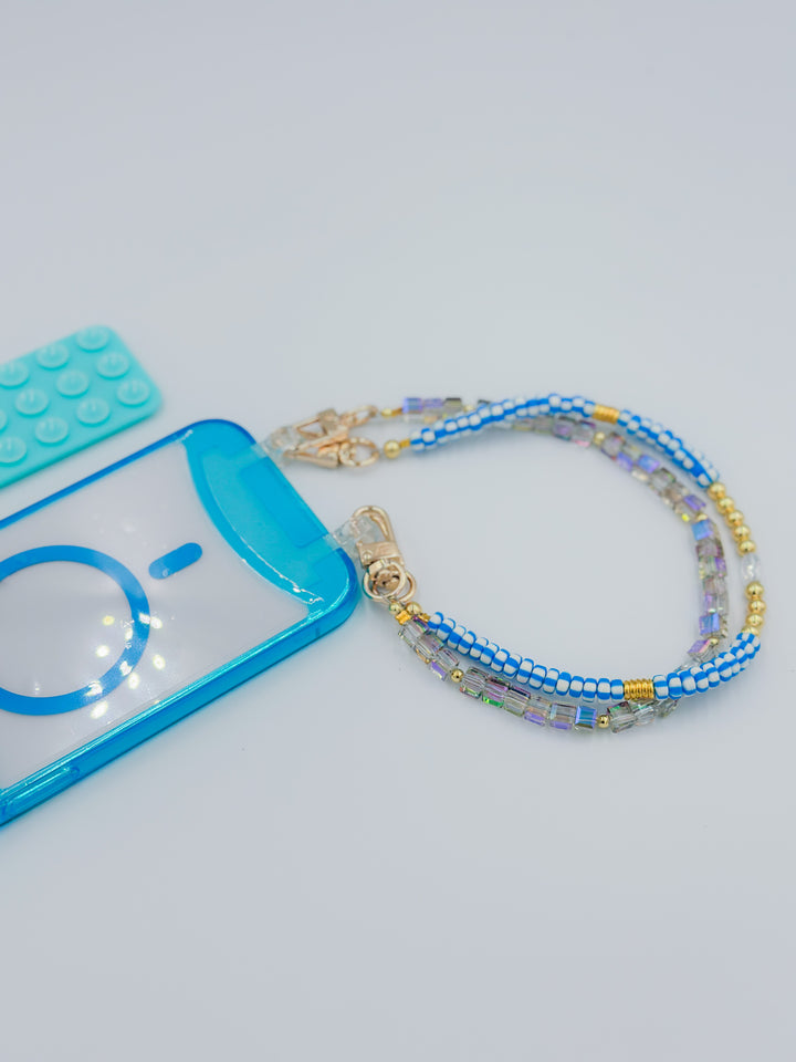 Clear Neon Blue iPhone Case - MagSafe