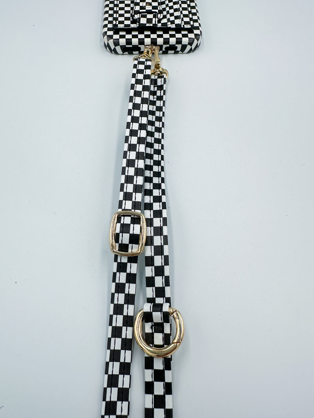 Black Checkered Phone Strap + Universal Hitch