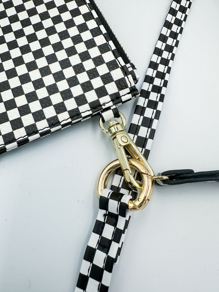 Black Checkered Classic Case + Strap Set - MagSafe