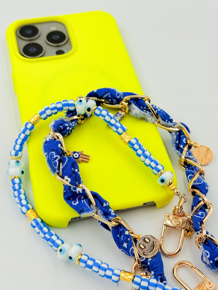 Blue Indie Phone Chain