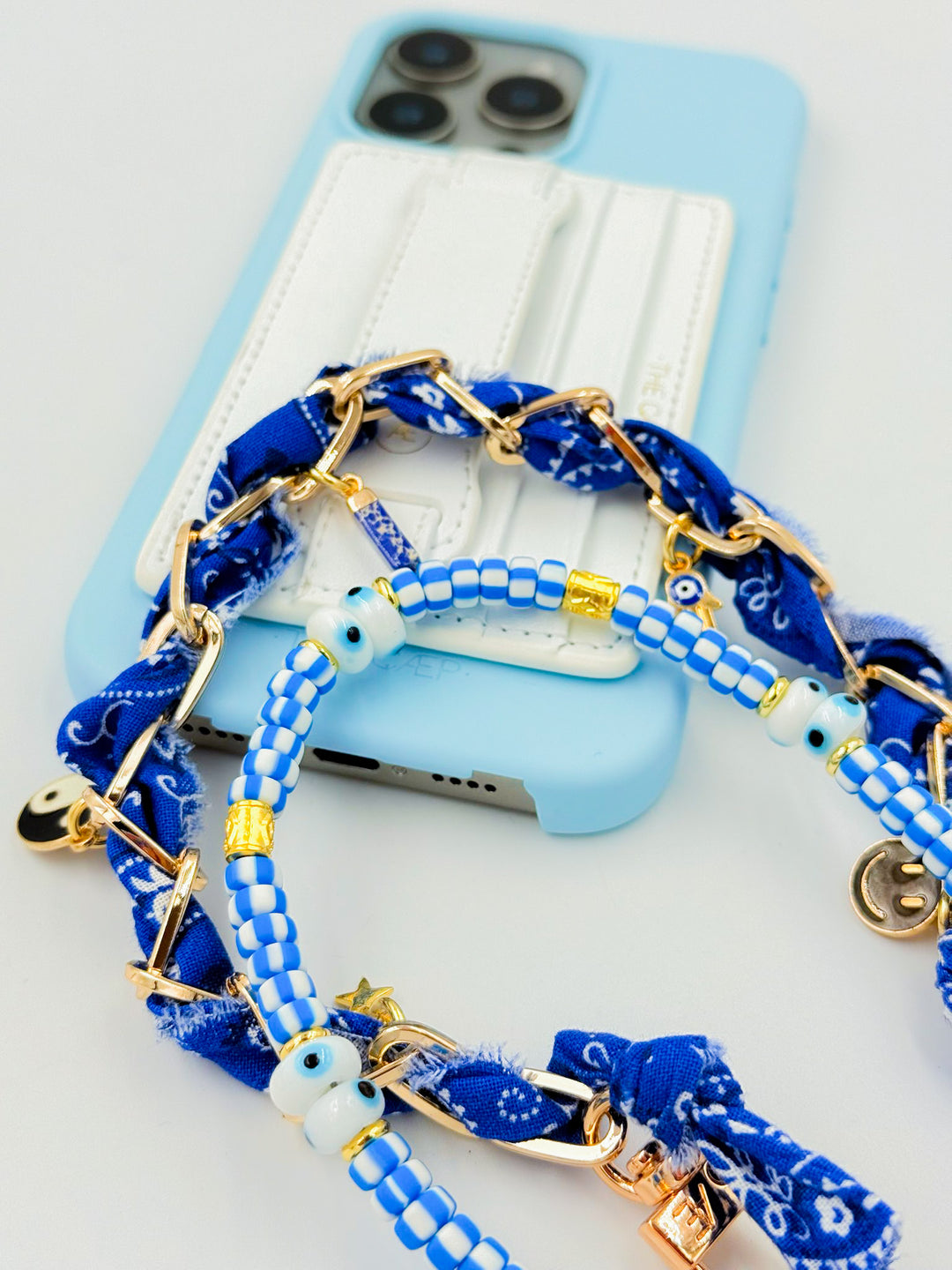 Blue Indie Phone Chain