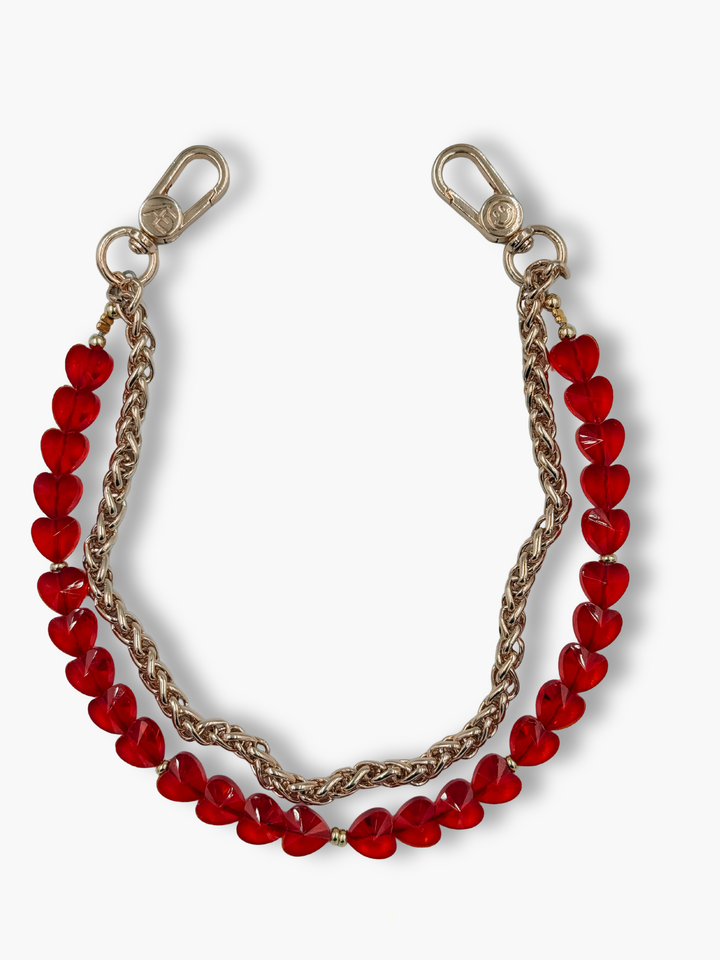 Red Heart Phone Wristlet