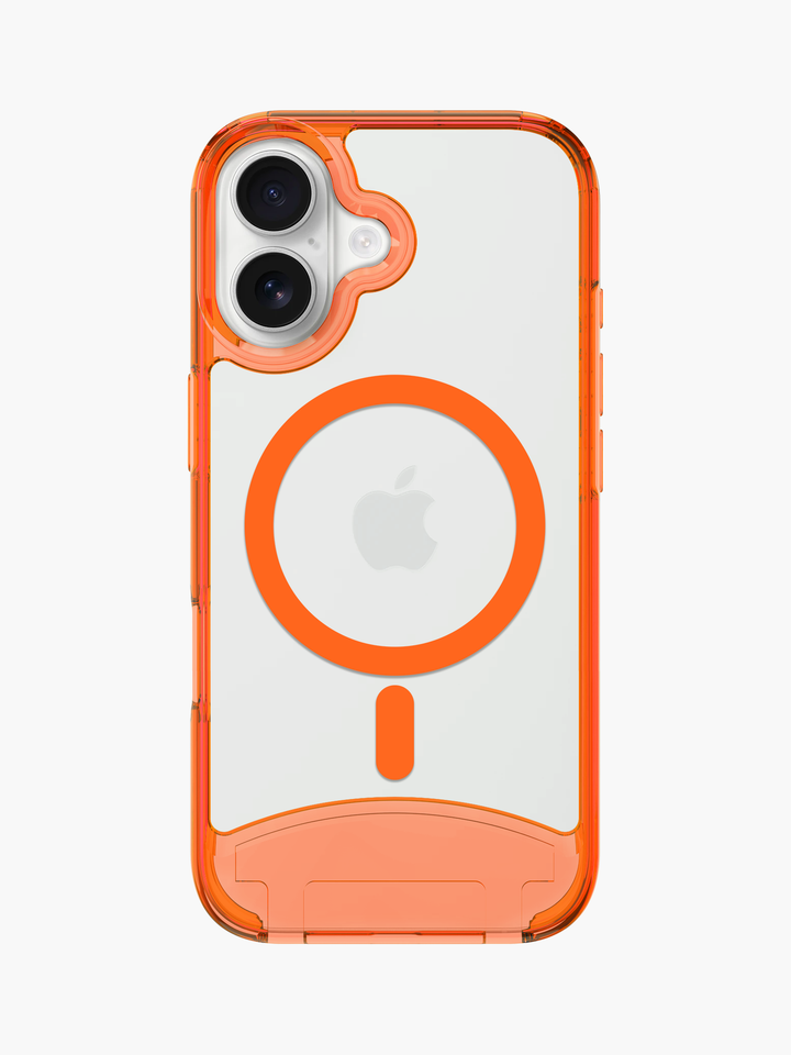 Clear Neon Orange iPhone Case - MagSafe