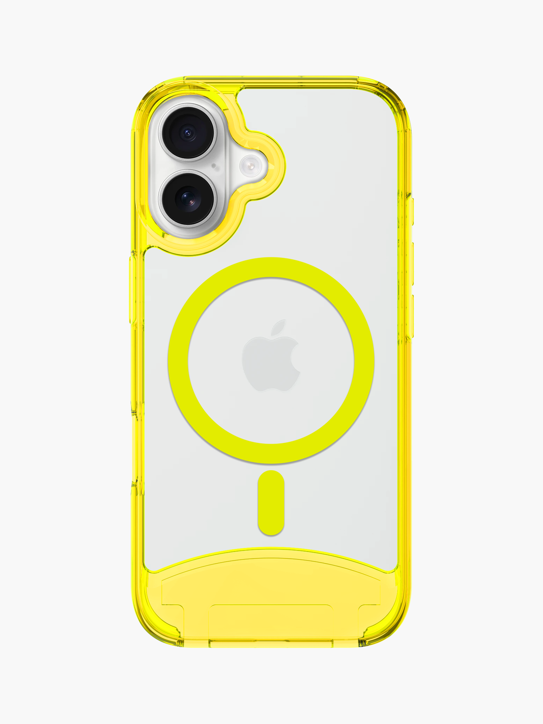 Clear Neon Yellow iPhone Case - MagSafe