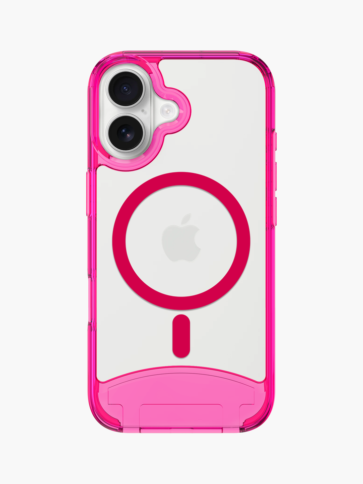 Clear Neon Pink iPhone Case - MagSafe