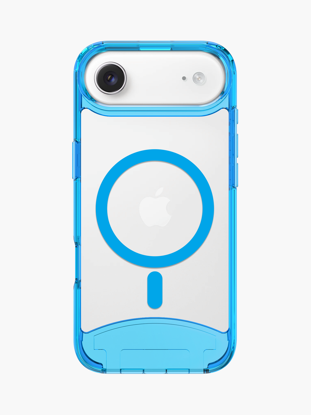 Clear Neon Blue iPhone Case - MagSafe