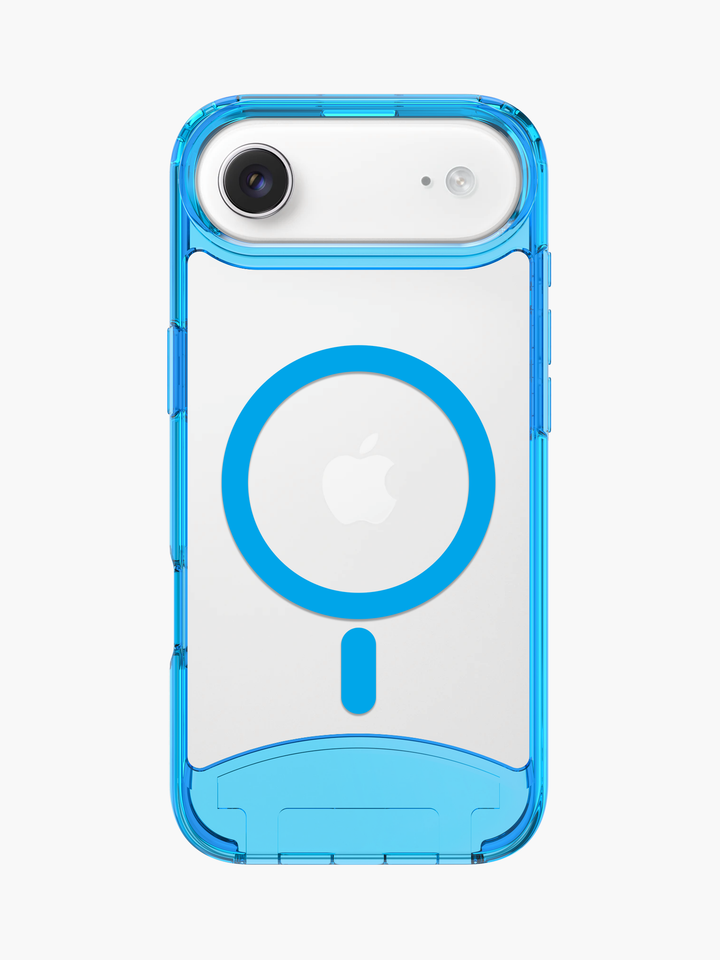 Clear Neon Blue iPhone Case - MagSafe