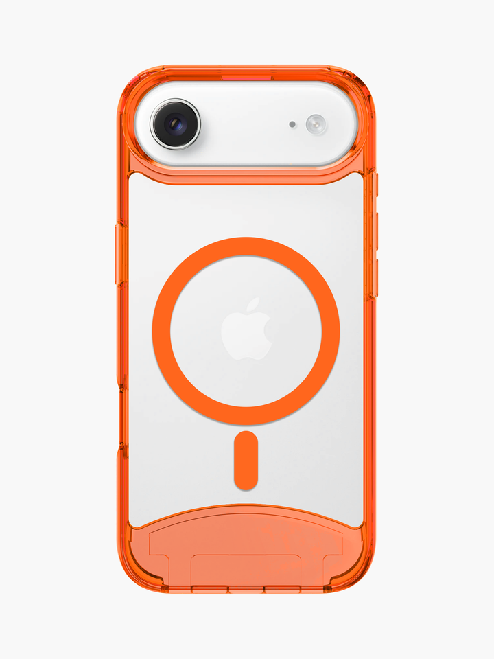 Clear Neon Orange iPhone Case - MagSafe