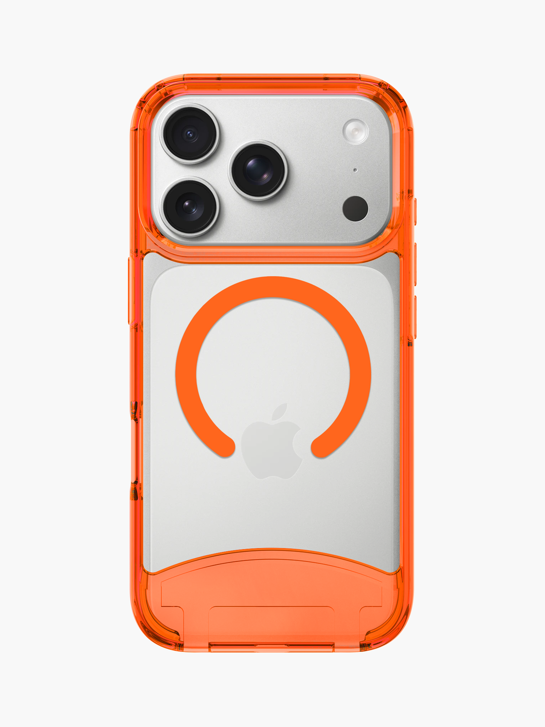 Clear Neon Orange iPhone Case - MagSafe