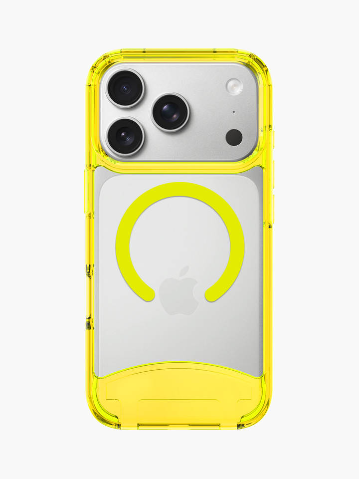 Clear Neon Yellow iPhone Case - MagSafe