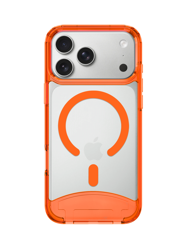 Clear Neon Orange iPhone Case - MagSafe