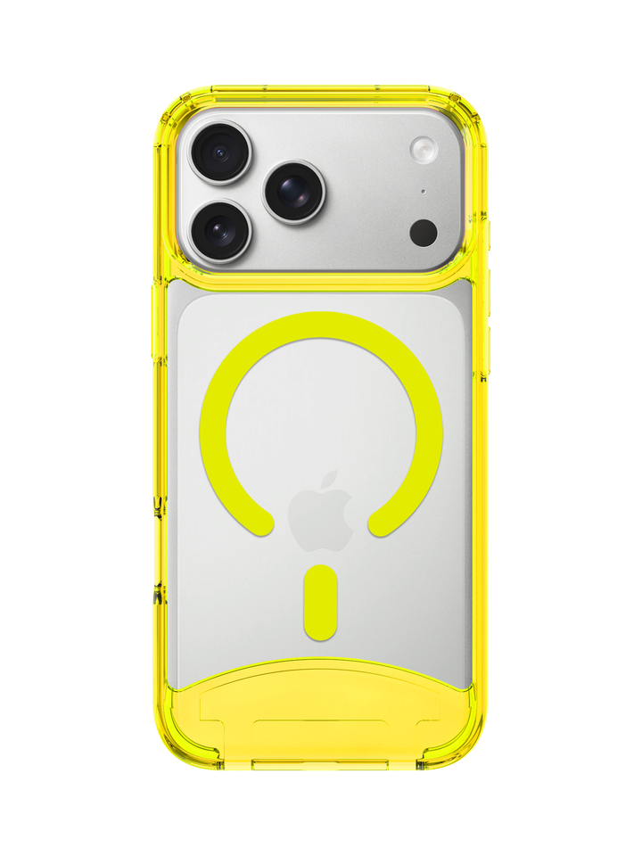 Clear Neon Yellow iPhone Case - MagSafe