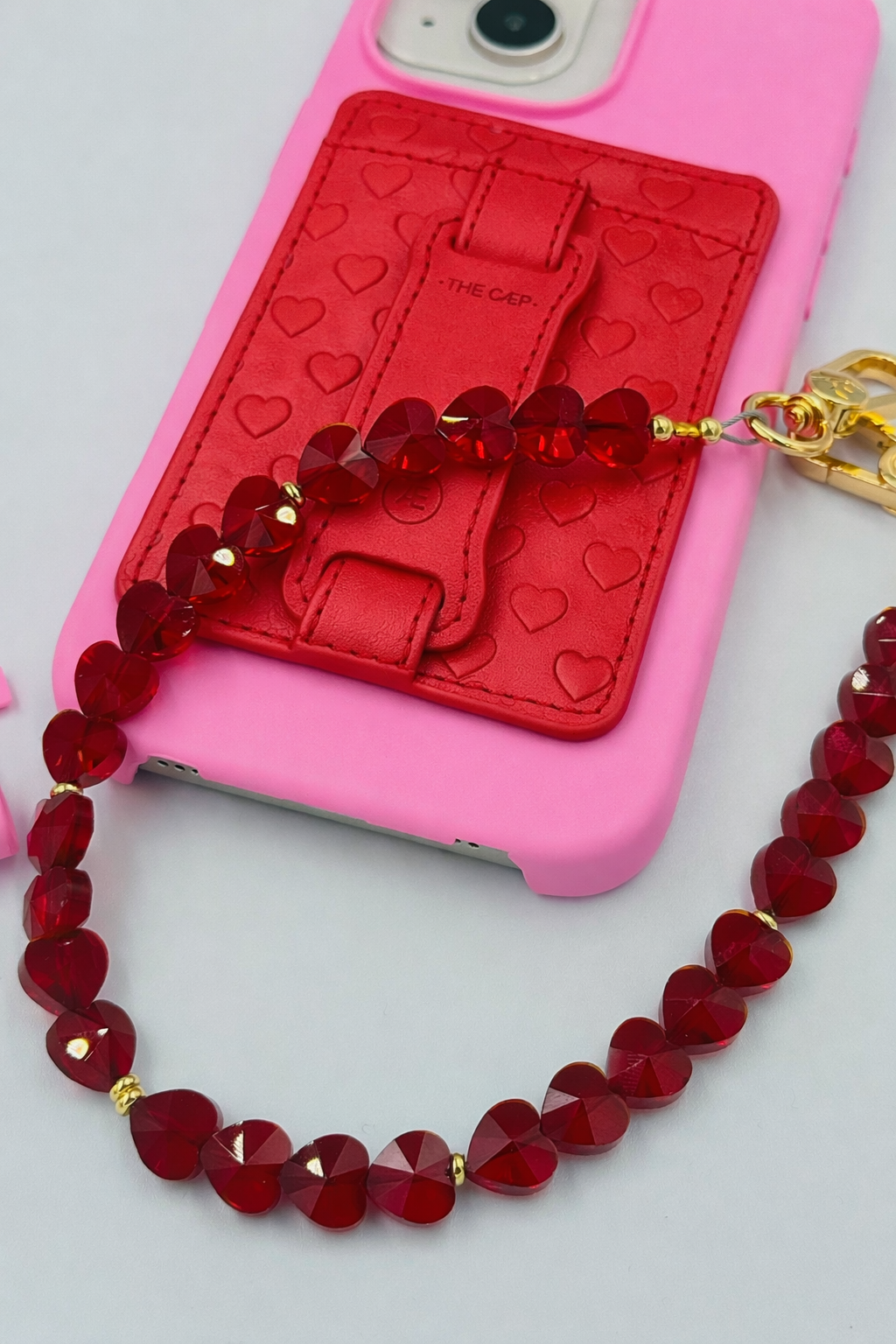 Geldbörse mit Ring in Pink/Orange