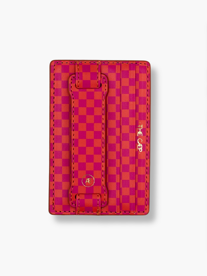 Pink/Orange Checkered Hoop Wallet