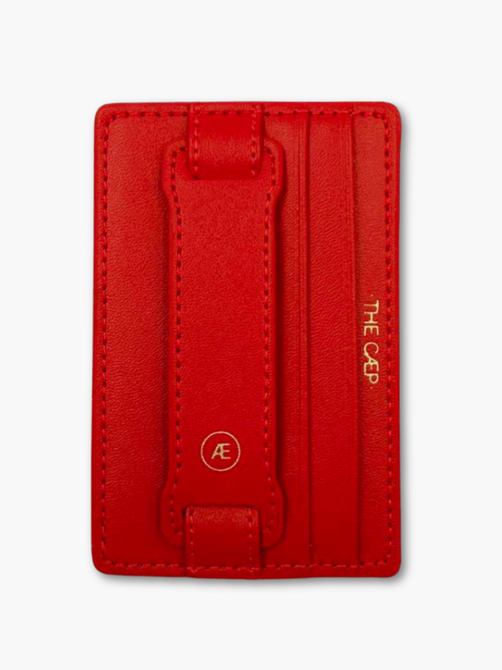 Handy-Geldbörse mit Hoop-Motiv in Off-White