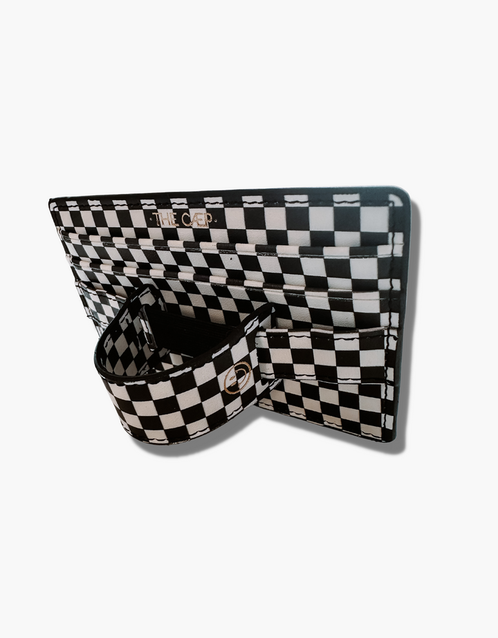 Black Checkered Hoop Phone Wallet